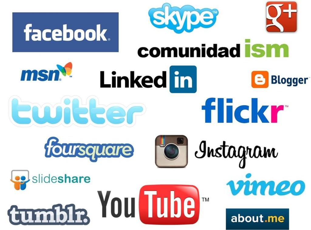 También el uso de las redes sociales como Twitter, Facebook, Linkedin Redes