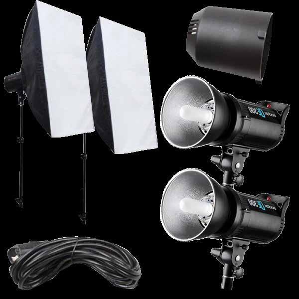 LUCES Y FLASHES 1 2 KIT FLASHES GODOX DE300 DE 300 WATTS $650 +IVA