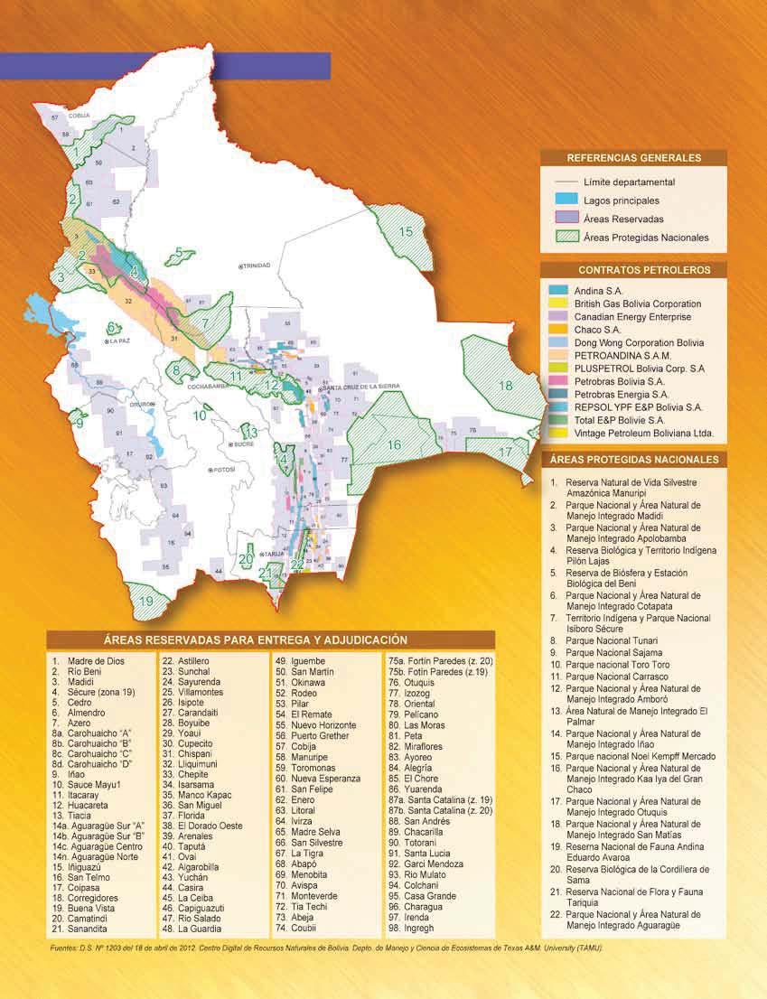 MAPA 2: Reserva y adjudicación de áreas de