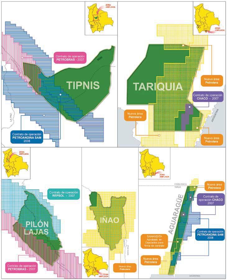 Mapa 3: Áreas Protegidas y Concesiones con porcentajes de afectación Territorio Indígena y Parque Nacional Isiboro Sécure 1.225.347 Año creación 1990 Ubicación Cochabamba, Beni Sup.
