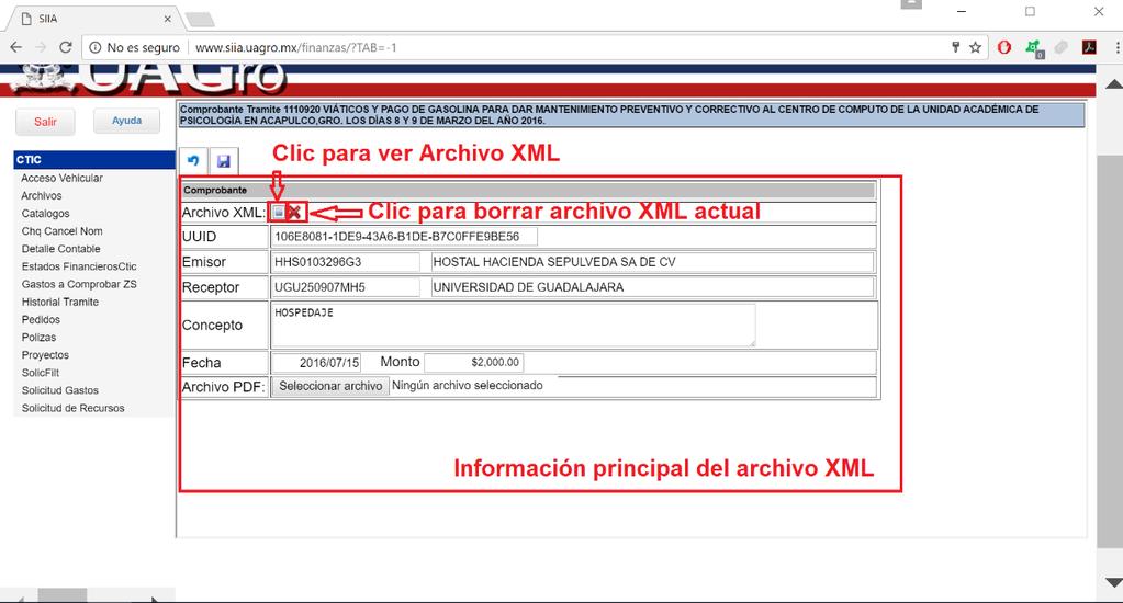 Fig.25. Información de archivo XML. Fig.