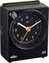 BRAUN BNC-004-BKBK RELOJ CLÁSICO ANALÓGICO NEGRO Con este reloj despertador analógico con movimiento continuo silencioso llegarás a tiempo a tu trabajo o centro de estudios.