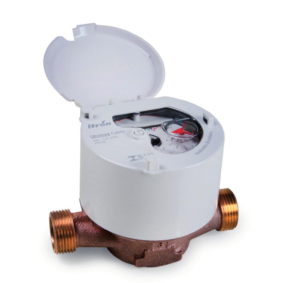 Unimag Medidor de Agua Chorro Único Tipo Turbina - DN15 y 20 Residencial Unimag es un medidor chorro único para aplicación en agua fría o caliente que presenta una excelente relación costo x