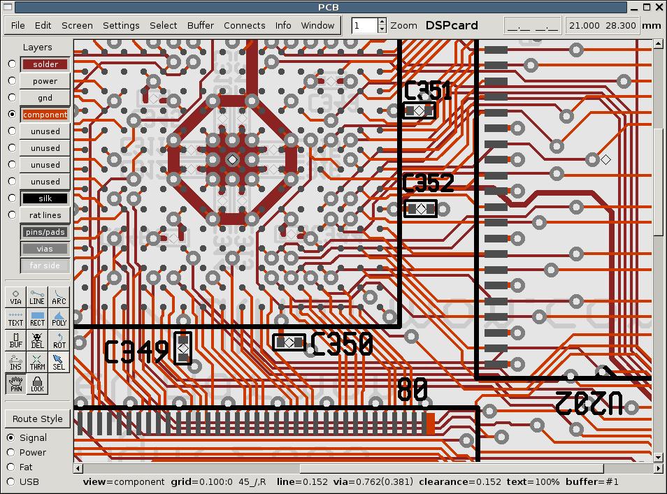 Herramientas de SL para el diseño de PCBs PCB PCB, an interactive printed circuit board editor. URL: http://pcb.sourceforge.