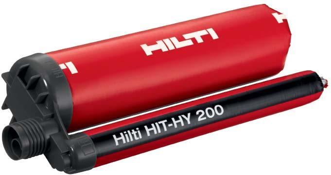 Hilti HIT-HY 200 Un pequeño paso para los contratistas. Un gran salto para tu siguiente obra. Ahora puedes colocar anclajes y conexiones post-instaladas con mayor confianza.