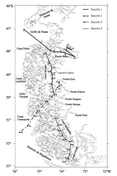 Cladóceros en fiordos y canales patagónicos 17 Figura 1.