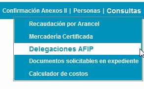 Consultas Delegaciones de AFIP LA consulta de delegaciones de AFIP nos