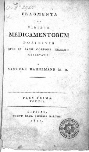 Hahnemann a partir del griego homoios (semejante) y de pathos (enfermedad).