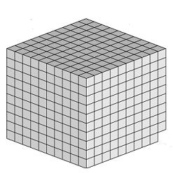 8.- Construimos un cubo de arista 10 cm utilizando cubos de arista 1 cm. Expresa en forma de potencia el número de cubos que necesitamos. 9.