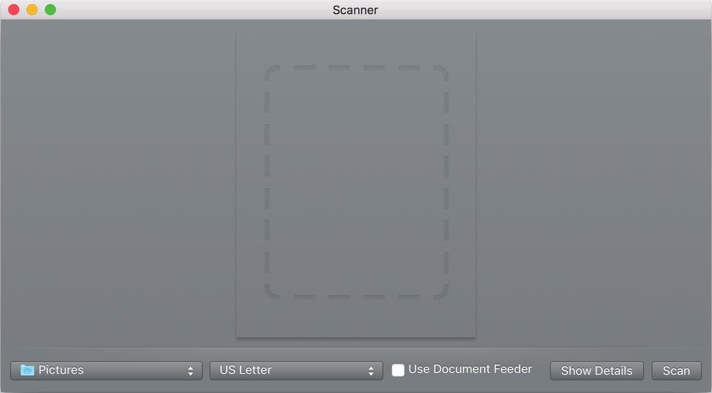 4 Haga clic en [Escanear (Scan)]. Para usar el alimentador automático de documentos, active la casilla [Usar alimentador de documentos (Use Document Feeder)].
