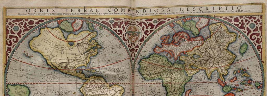 En 1569, en una obra titulada Nueva y Aumentada Descripción de la Tierra con Correcciones para su Uso en Navegación, Mercator, presentó una figura