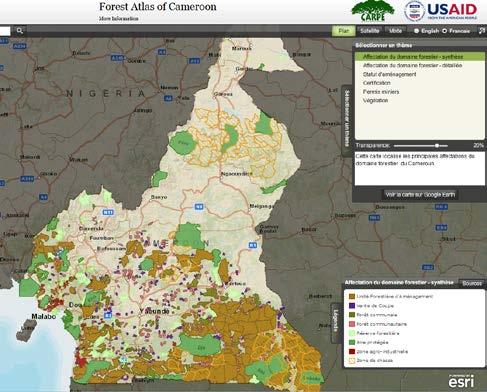 Ejemplos de SIBUT: Camerún e Indonesia Atlas forestal interactivo de Camerún: http://www.wri.org/tools/atlas/map.php?