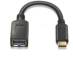 CABLES USB 3.1 OTG 10.01.4201 CABLE USB 3.1 GEN1 5Gbps 3A, TIPO USB-C/M-A/H, NEGRO, 15CM 8433281007826 Cable USB 3.1 GEN1 5Gbps con conector tipo USB-C macho en un extremo y tipo A hembra en el otro.