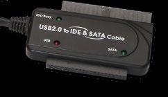 0 a IDE / SATA I y II con fuente alimentación para conectar un disco duro SATA a ordenador sin necesidad de utilizar una carcasa de disco duro > Conexión USB 2.0, bajo compatible con USB 1.