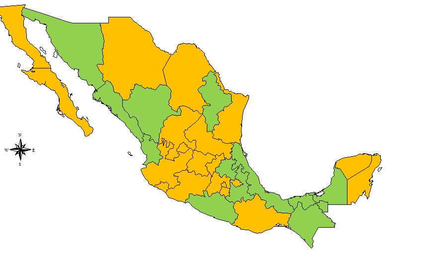 Por encima Promedio Nacional 11.6% Por debajo Entidad 2006 2011 Diferencia Aguascalientes 6.4 17.5 11.1 Baja California 3.4 10.9 7.5 Baja California Sur 3.3 11.3 8.1 Campeche 3.5 16.7 13.2 Coahuila 4.