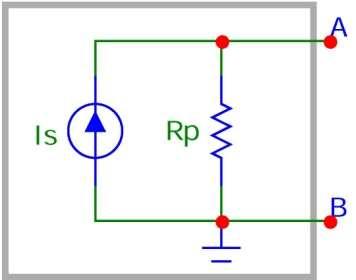 Figura 3: Modelo Thevenin Figura 4: Modelo Norton Ya que ambos modelos representan a la misma fuente de señal se cumplirá que, Por otra parte, la señal amplificada se suele aplicar a un transductor o