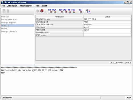 El Data Manager tiene dos formas de salvar la ortofotografía aérea en Oracle. Una es guardando el archivo propiamente dentro de la base de datos, ya que la versión de Oracle 10.