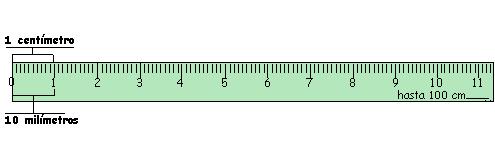Regla graduada Herramientas de medida Tiene marcas para los centímetros,