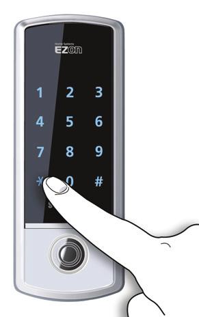Apertura de la puerta con una combinación desde el exterior 1. Presionar el botón [Introducir combinación] Presionar el botón [Introducir combinación]. 2.