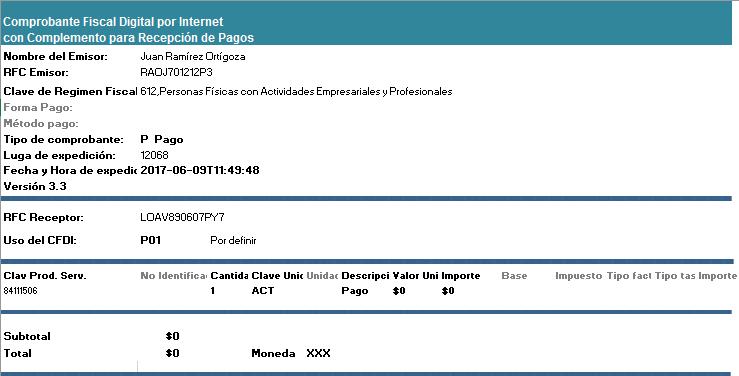 Pago en Parcialidades Datos del Comprobante Paso: El 31 de mayo el Sr. Víctor le realizó una transferencia al Sr. Juan por el 2 monto de $1,000.