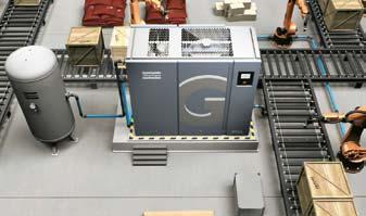 El diseño integrado del GA + permite colocar el compresor en el espacio de producción, creando un gran ahorro de energía para su empresa.