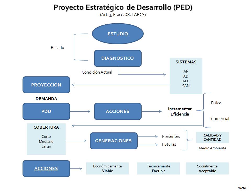 PED/Alcances Tener un documento con estrategias desarrolladas, líneas de acción y proyectos específicos que se