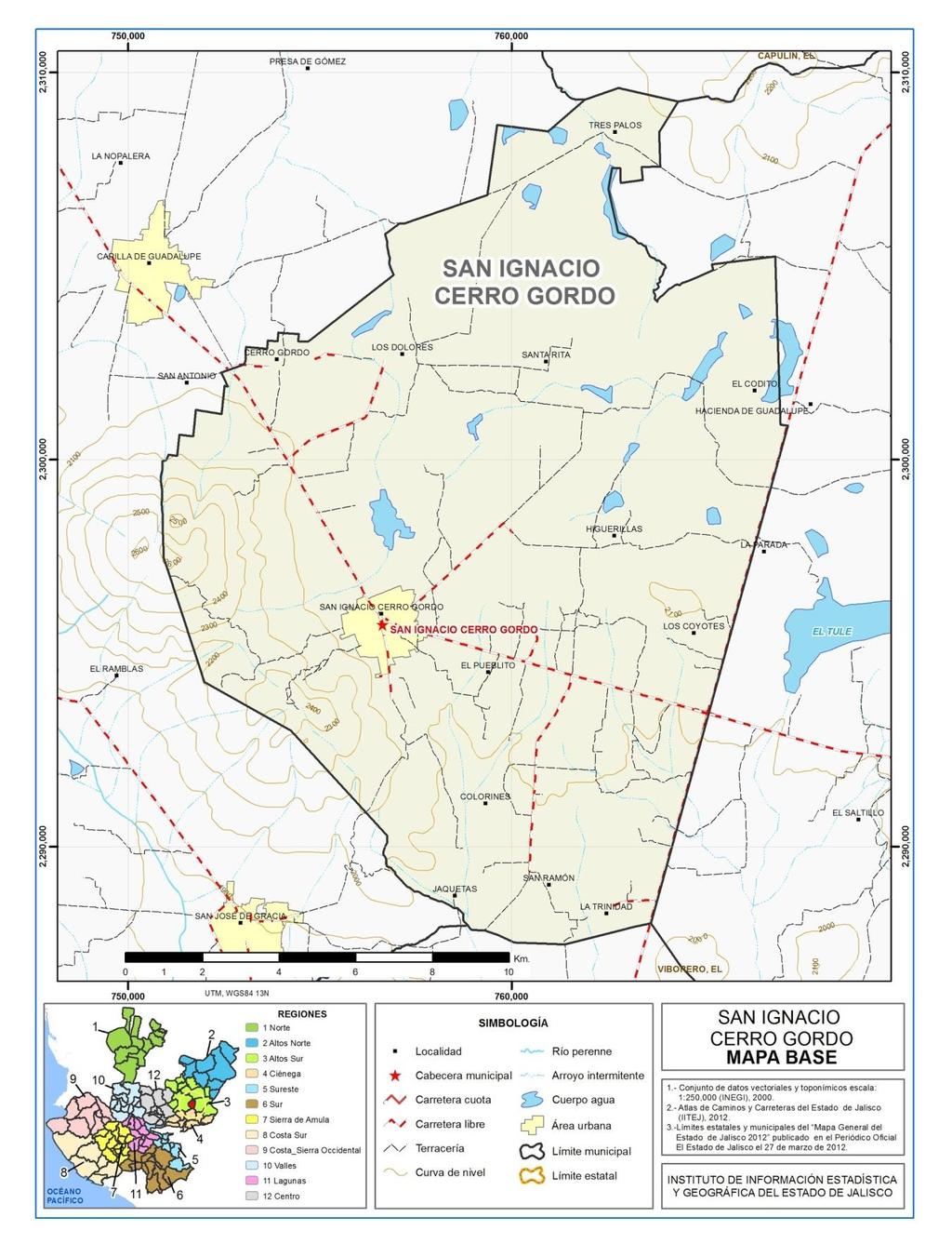 Página 7 Figura 2. San Ignacio Cerro Gordo, Jalisco. Mapa base.