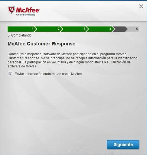Descargando e instalando McAfee en el PC Windows Proceso de Instalación en el PC Espera