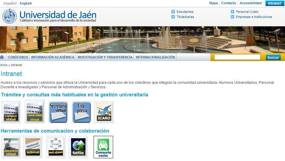 5.3.3. Correo electrónico de la UJA Se informará a través del correo electrónico de la Universidad de Jaén (ads0005@red.ujaen.