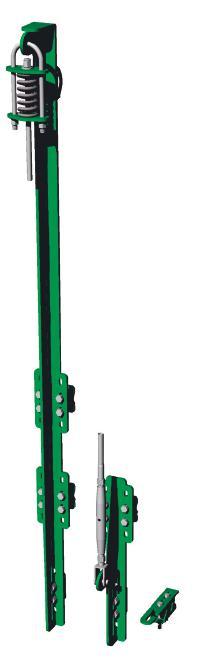 1123W 1125R Linea de vida Vertical Fija para Escaleras Es un dispositivo de aseguramiento que permite un desplazamiento vertical con total seguridad.