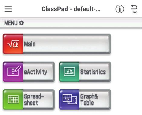 Modo de visualización de la ClassPad App La ClassPad App tiene dos modos de visualización: modo
