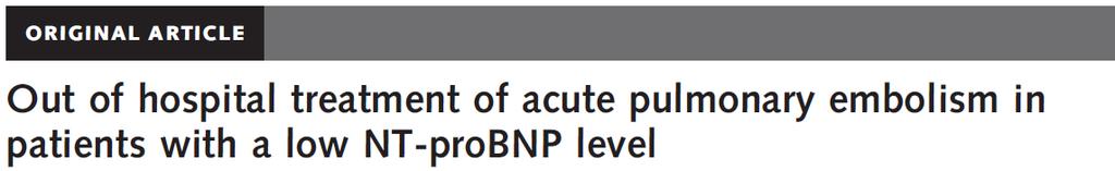 Biomarcadores: BNP 232 pacientes incluidos en el estudio (351). 34.5 % NT-proBNP 500 pg/ml excluidos.
