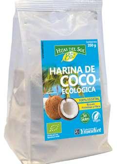 PRODUCTOS DEL COCO - COMPLEMENTOS DE LA DIETA AZÚCAR DE COCO 300 GR. HIJAS DEL SOL BIO HARINA DE COCO 350GR. HIJAS DEL SOL BIO REF: 4202AC REF: 4202HC : Azúcar de coco* (100%).