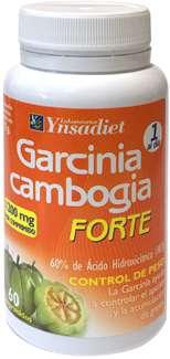 Complemento alimenticio elaborado a base de garcinia cambogia. Garcinia extracto seco (Garcinia cambogia L, fruto) (1200 mg). Modo de empleo Tomar 1 comprimido al día antes de la comida.