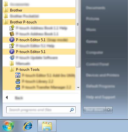 6 Cómo utilizar P-touch Editor (solo para Windows ) Uso de P-touch Editor Será necesario instalar P-touch Editor y el controlador de la impresora para usar la impresora con la computadora.