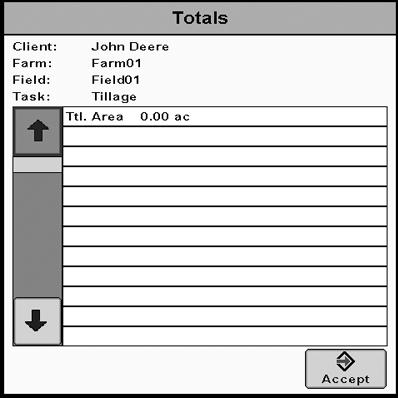 John Deere Documentation Basics John Deere Documentation Basics La función de documentación de la pantalla GS2 1800 es capaz de registrar totales de campo luego de recibir dosis proporcionadas por