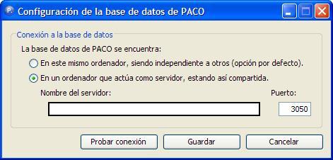 Para ello en cada puesto debe asegurarse de que no está ejecutando PACO en ese momento, a continuación en el menú de Inicio de Windows vaya a la entrada de PACO 20XX y seleccione la opción Configurar