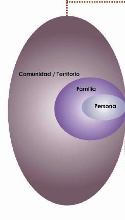 Atención de Salud centrada en la persona, la familia y la comunidad La persona como un todo (abordaje holístico) Definir las familias por territorio, abordando las dimensiones físicas, sociales,