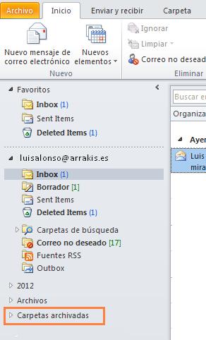 pst Outlook almacenará cada cierto tiempo una copia de seguridad de todos los elementos del archivo de carpetas