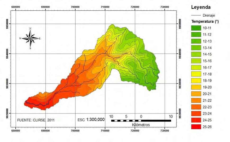 Figura 75. Mapa de Isotermas de la Cuenca del Río Toachi. 5.6.1.