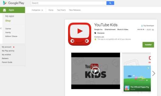 YouTube Kids Proprietary + Confidential YouTube Kids es una aplicación de especialmente diseñada para niños de