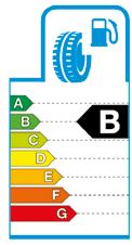 En la parte superior derecha de la etiqueta se muestran 7 grados de resistencia desde la A (más eficiente) a la G (menos eficiente), la clasificación indica la influencia del neumático sobre la
