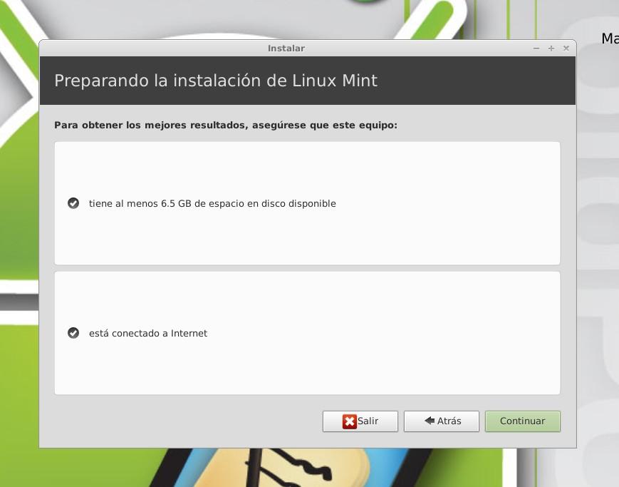 elegiremos Borrar disco e instalar Linux Mint.