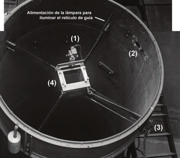 (Archivo OAC-Museo Astronómico, digitalizada e interpretada por el autor) Detalle del porta placa ubicado en el foco primario.