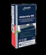 Bostik Webcrete 98 ha sido diseñado para uso en interior y puede ser aplicado como resanador desde una capa muy delgada y hasta 1/2 (12.7 mm) de profundidad en una sola aplicación.
