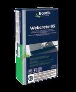 Al ser usado para alisar superficies, no es necesario mezclar el parche Bostik Webcrete 98 con ningún aditivo látex.