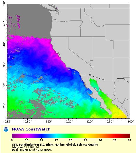 MÉTODOS Caracterización de la variabilidad ambiental - Temperatura superficial del mar (ºC) - Productividad Primaria Imágenes obtenidas de los satélites aqua- MODIS y Pathfinder. (http://oceancolor.