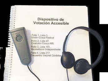 DVA Los dispositivos de accesibilidad del sistema electoral vot.ar han sido desarrollados en conjunto con la Federación Argentina de Instituciones de Ciegos y Amblíopes (FAICA).