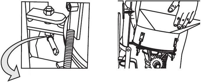 6 - Afloje los tres tornillos de acuerdo con el indicado en el dibujo, pero sin remover por completo.