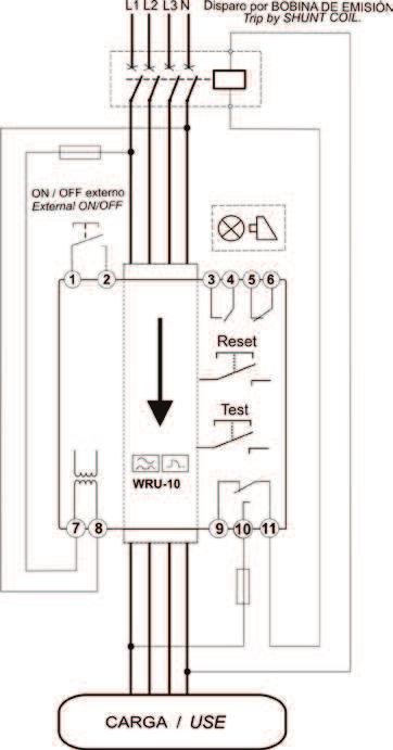 Protección diferencial industrial WRU-10 Relé diferencial con